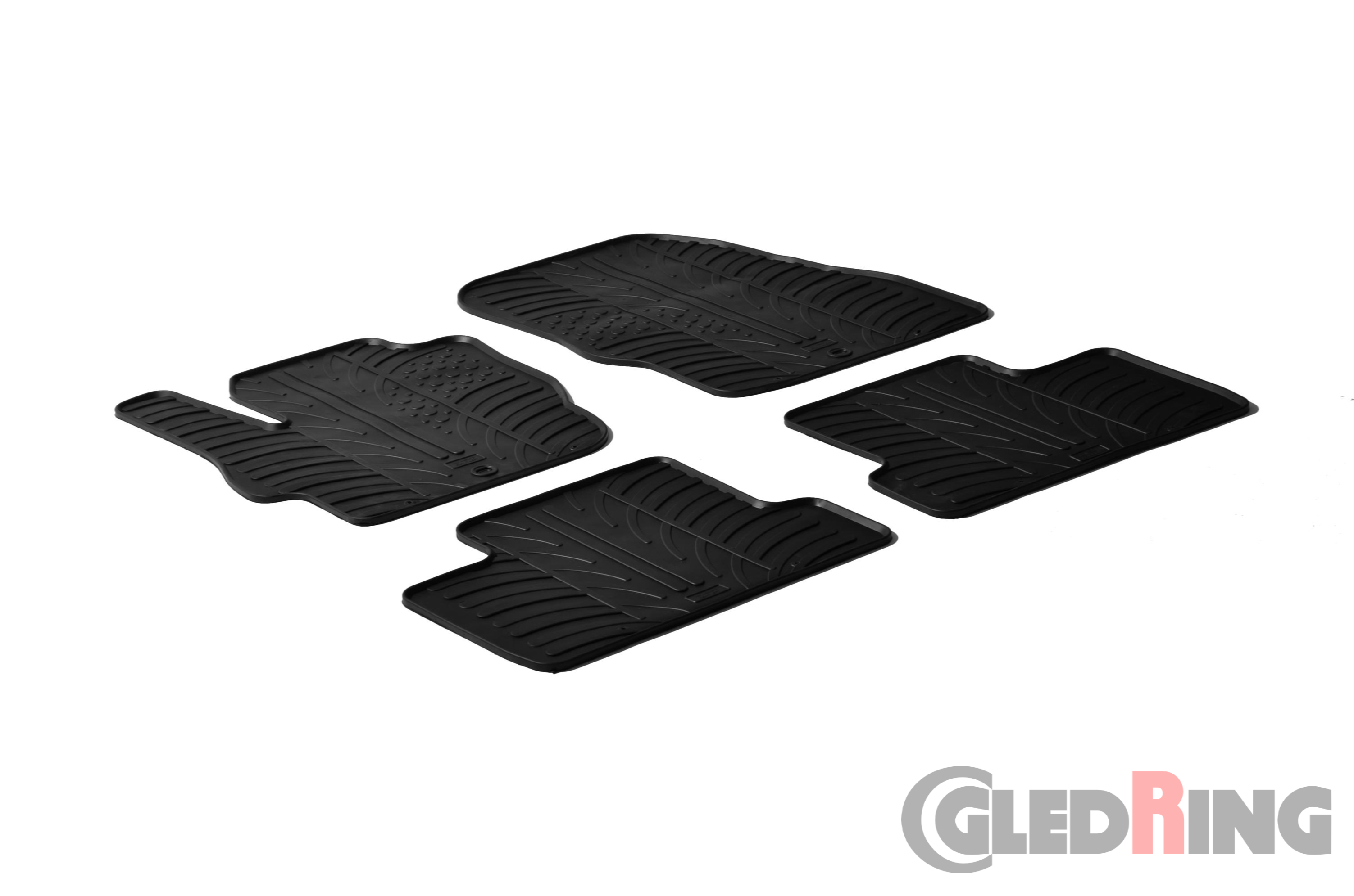 Original Gledring Passform Fußmatten Gummimatten 4 Tlg.+Fixing - MAZDA 3 2009-2012